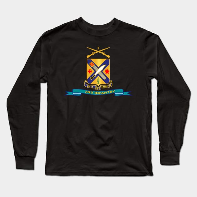 2nd Infantry Regiment  w Br - Ribbon Long Sleeve T-Shirt by twix123844